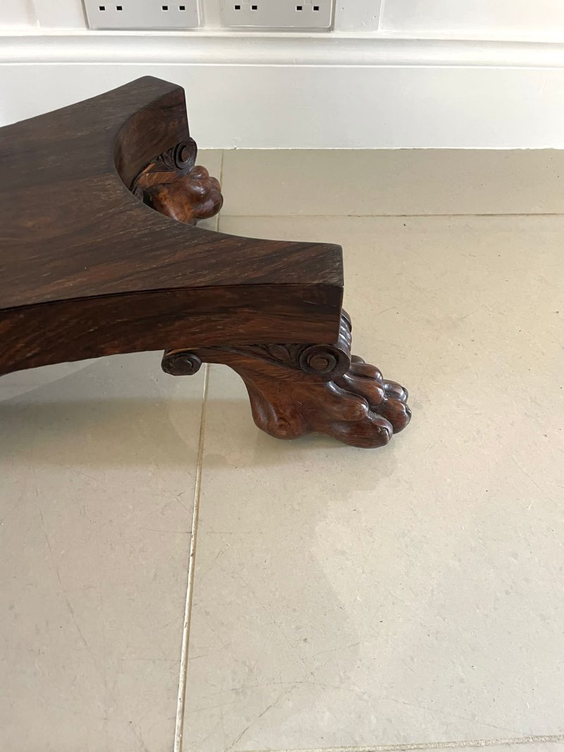 Fine Antique William IV Rosewood Card/Side Table - Image 12